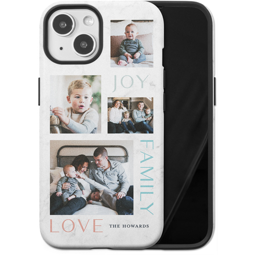 Marble Joy Family Love iPhone Case, Silicone Liner Case, Matte, iPhone 14, White