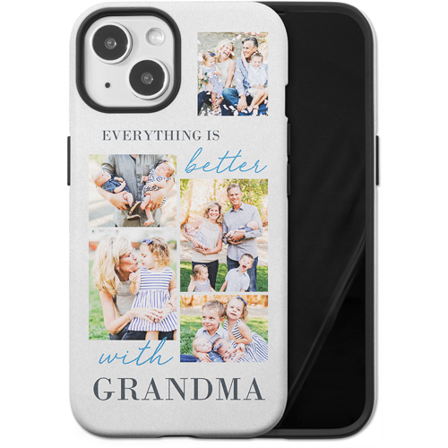 Making Life Better iPhone Case, Silicone Liner Case, Matte, iPhone 14, Blue