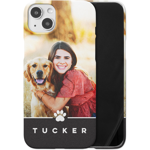 Pawprint iPhone Case, Slim Case, Matte, iPhone 14 Plus, Black, black