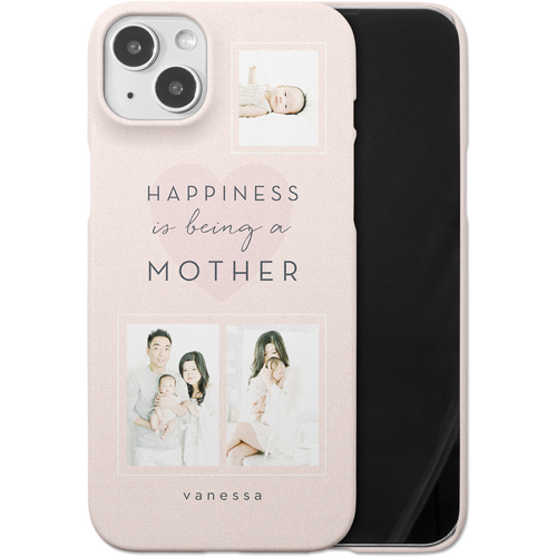 Full of Happiness iPhone Case, Slim Case, Matte, iPhone 14 Plus, Pink, priscilla
