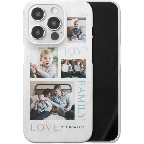 Marble Joy Family Love iPhone Case, Slim Case, Matte, iPhone 14 Pro, White, white