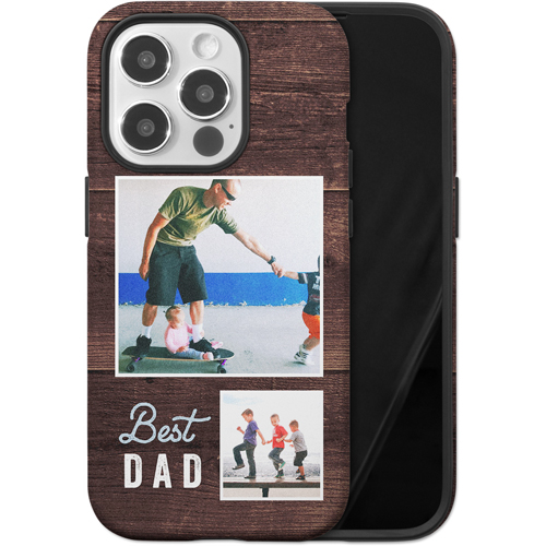 Best Ever Wood Trio iPhone Case, Silicone Liner Case, Matte, iPhone 14 Pro, Blue, celeste