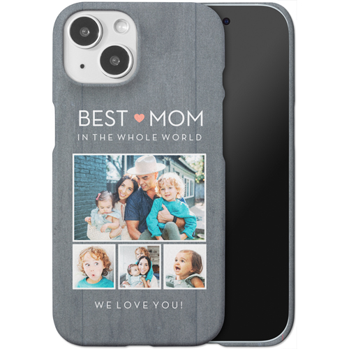 Whole World Love iPhone Case, Slim Case, Matte, iPhone 15, Pink, salmon