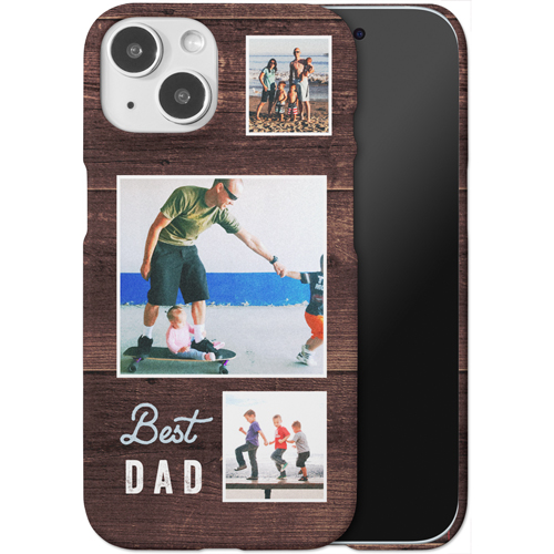 Best Ever Wood Trio iPhone Case, Slim Case, Matte, iPhone 15, Blue, celeste