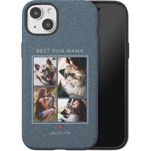 Forever Fur Love iPhone Case, Silicone Liner Case, Matte, iPhone 15 Plus, Blue