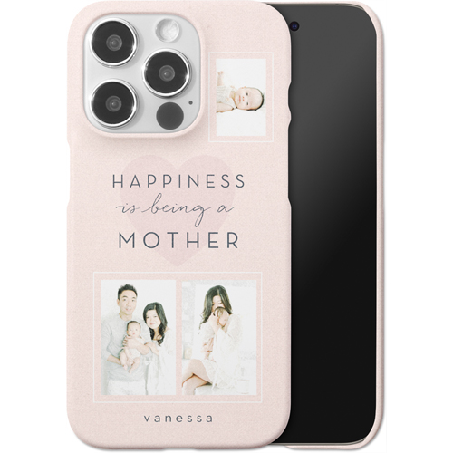 Full of Happiness iPhone Case, Slim Case, Matte, iPhone 15 Pro, Pink