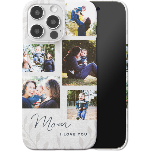 Foliage Linen iPhone Case, Slim Case, Matte, iPhone 15 Pro Max, Brown, cafe