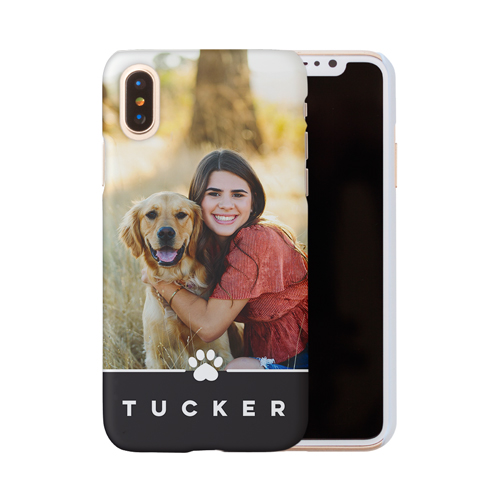 Pawprint iPhone Case, Slim Case, Matte, iPhone X, Black, black