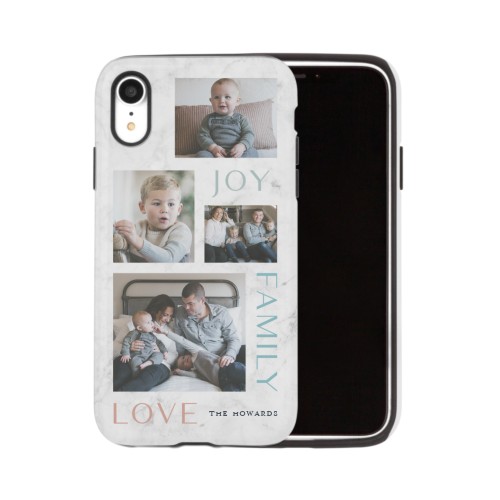 Marble Joy Family Love iPhone Case, Silicone Liner Case, Matte, iPhone XR, White, white