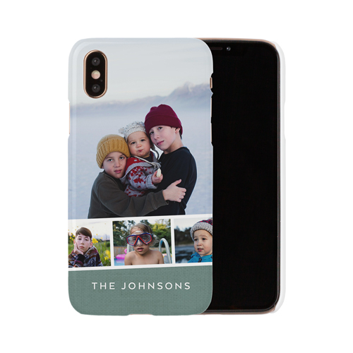 Filmstrip Banner iPhone Case, Slim Case, Matte, iPhone XS, Blue, lake