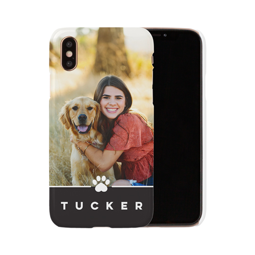 Pawprint iPhone Case, Slim Case, Matte, iPhone XS, Black, black