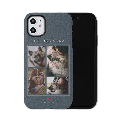 Forever Fur Love iPhone Case, Silicone Liner Case, Matte, iPhone 11, Blue