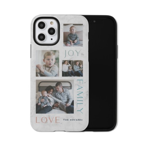 Marble Joy Family Love iPhone Case, Silicone Liner Case, Matte, iPhone 11 Pro, White