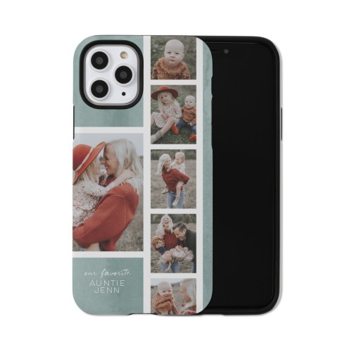 Watercolor Favorite Filmstrip iPhone Case, Silicone Liner Case, Matte, iPhone 11 Pro, Green