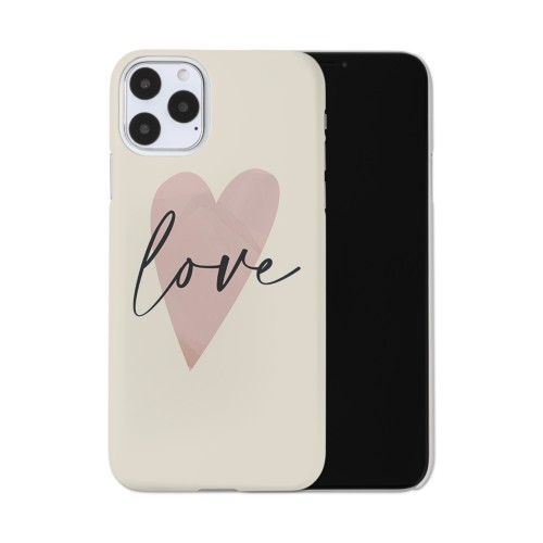 Love Script Heart iPhone Case, Slim Case, Matte, iPhone 11 Pro Max, Multicolor