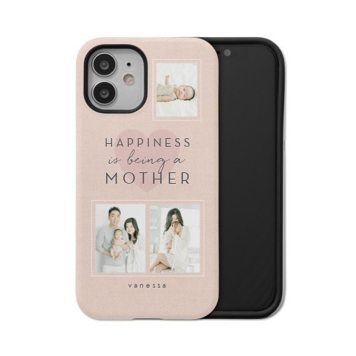 Full of Happiness iPhone Case, Silicone Liner Case, Matte, iPhone 12, Pink