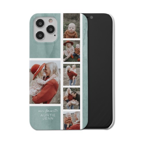 Watercolor Favorite Filmstrip iPhone Case, Slim Case, Matte, iPhone 12 Pro, Green, desert green