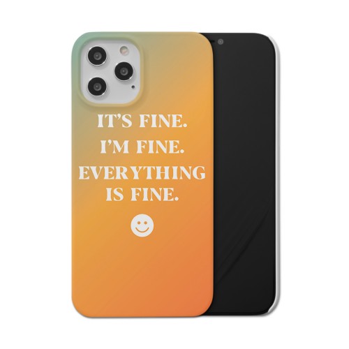 Everything Is Fine Ombre iPhone Case, Slim Case, Matte, iPhone 12 Pro Max, Multicolor
