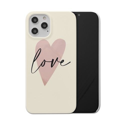 Love Script Heart iPhone Case, Slim Case, Matte, iPhone 12 Pro Max, Multicolor
