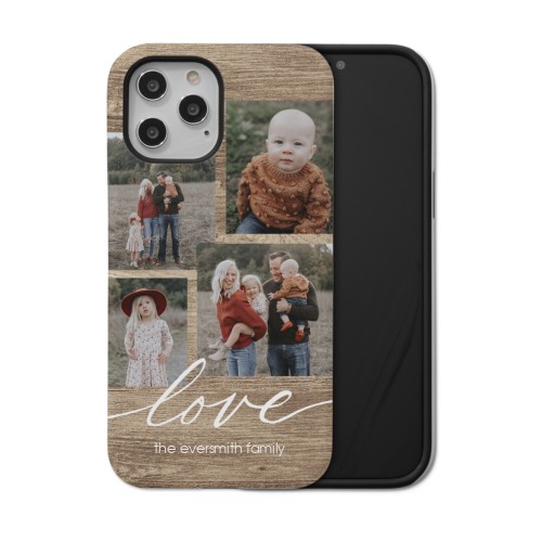 Rustic Love iPhone Case, Silicone Liner Case, Matte, iPhone 12 Pro Max, Brown