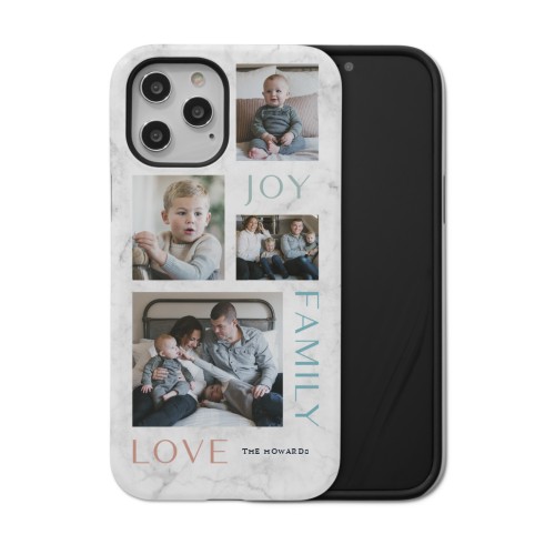 Marble Joy Family Love iPhone Case, Silicone Liner Case, Matte, iPhone 12 Pro Max, White