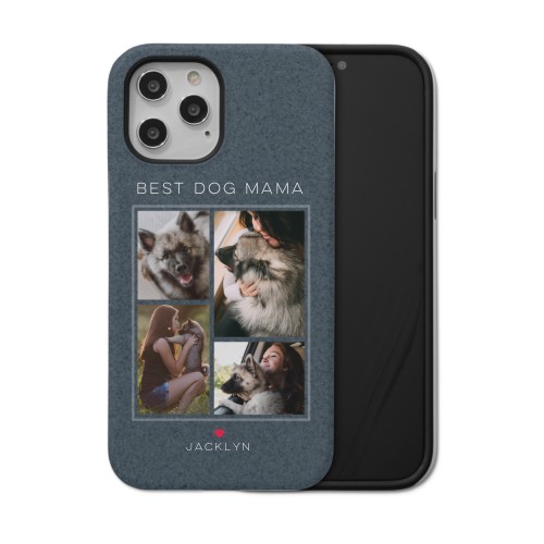 Forever Fur Love iPhone Case, Silicone Liner Case, Matte, iPhone 12 Pro Max, Blue, navy