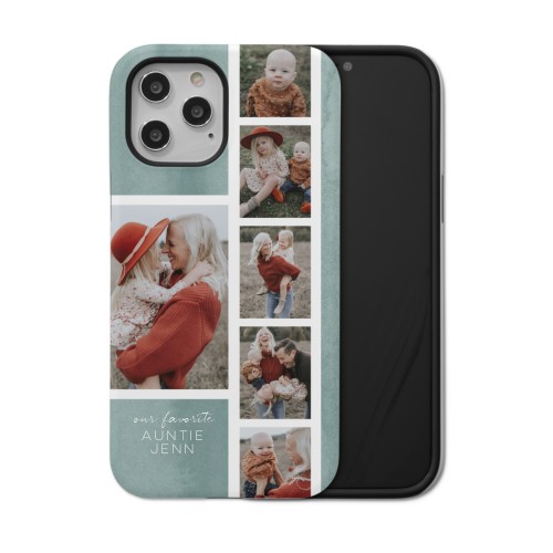 Watercolor Favorite Filmstrip iPhone Case, Silicone Liner Case, Matte, iPhone 12 Pro Max, Green, desert green
