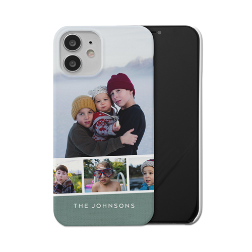 Filmstrip Banner iPhone Case, Slim Case, Matte, iPhone 12, Blue, lake