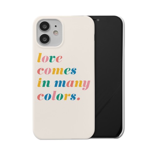 Love in Many Colors iPhone Case, Slim Case, Matte, iPhone 12, Multicolor