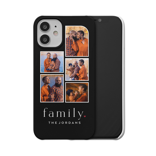 Family Heart iPhone Case, Slim Case, Matte, iPhone 12 Mini, Black