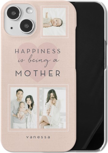 Full of Happiness iPhone Case, Slim Case, Matte, iPhone 13, Pink, priscilla