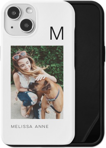 Gallery of One Initial iPhone Case, Silicone Liner Case, Matte, iPhone 13, Multicolor, multi