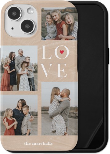Sand Stacked Love iPhone Case, Silicone Liner Case, Matte, iPhone 13, Beige
