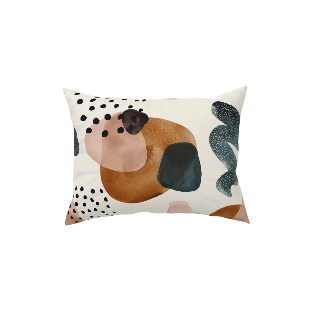 Geometric Pattern - Muted Pillow, Woven, White, 12x16, Double Sided, Multicolor