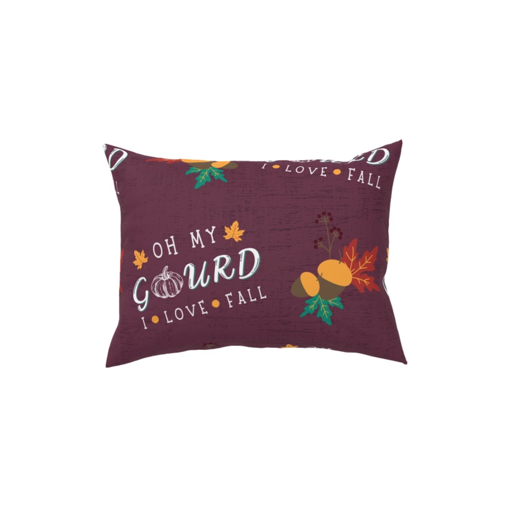 Oh My Gourd on Mauve Pillow, Woven, White, 12x16, Double Sided, Purple