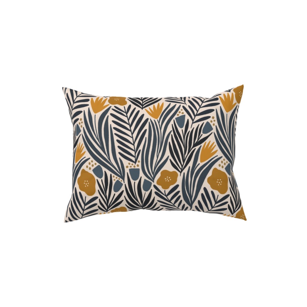 Nadia - Gold & Black Pillow, Woven, White, 12x16, Double Sided, Multicolor