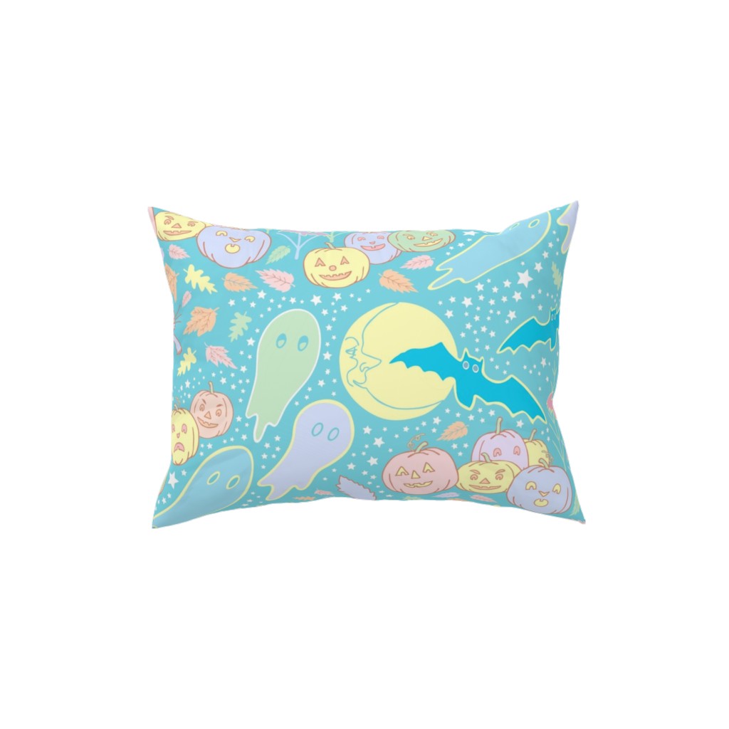 a Pastel Halloween Pillow, Woven, White, 12x16, Double Sided, Multicolor
