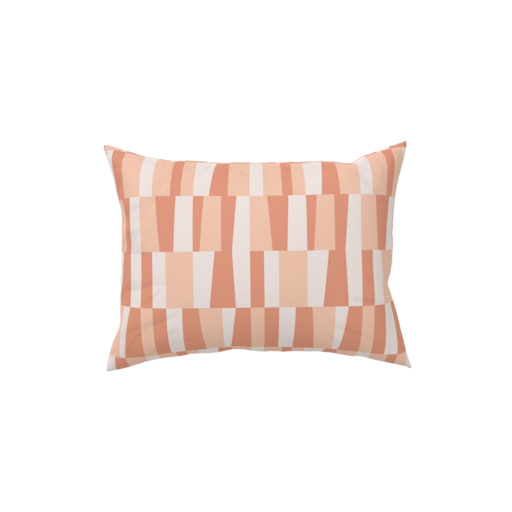 Collage Tiles - Orange Pillow, Woven, White, 12x16, Double Sided, Orange