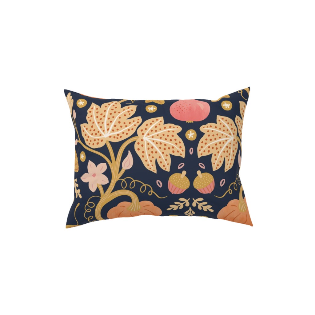 Autumn Gold - Multi Pillow, Woven, White, 12x16, Double Sided, Orange, Orange