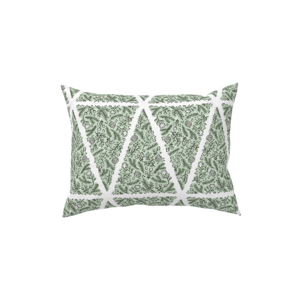 O Christmas Tree, O Christmas Tree - Green Pillow, Woven, White, 12x16, Double Sided, Green