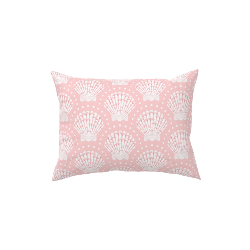 Pretty Scallop Shells - Pink Pillow, Woven, White, 12x16, Double Sided, Pink
