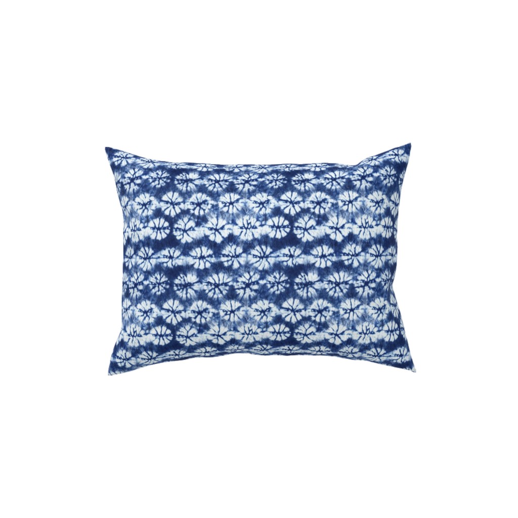 Shibori Pine - Blue Pillow, Woven, White, 12x16, Double Sided, Blue, True Blue