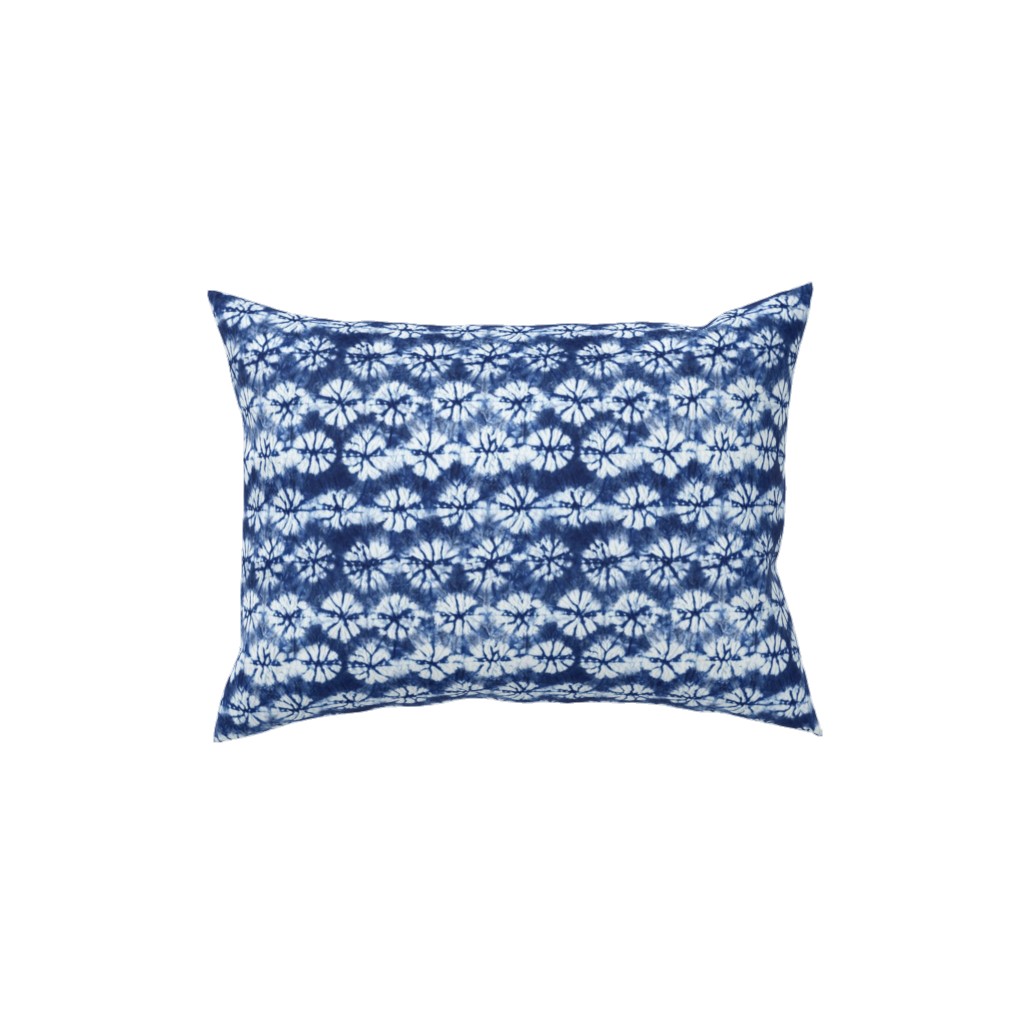 Shibori Pine - Blue Pillow, Woven, White, 12x16, Double Sided, Blue