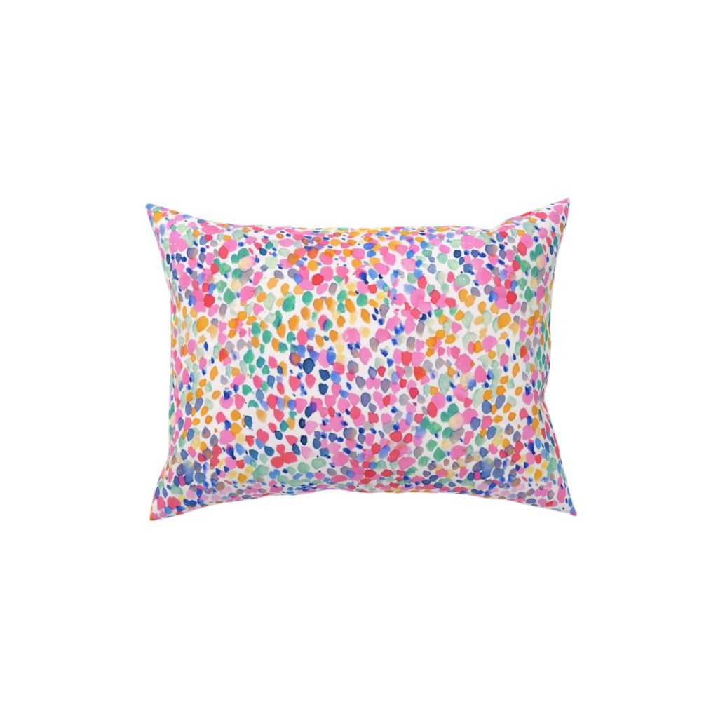 Lighthearted Pastel - Multi Pillow, Woven, White, 12x16, Double Sided, Multicolor