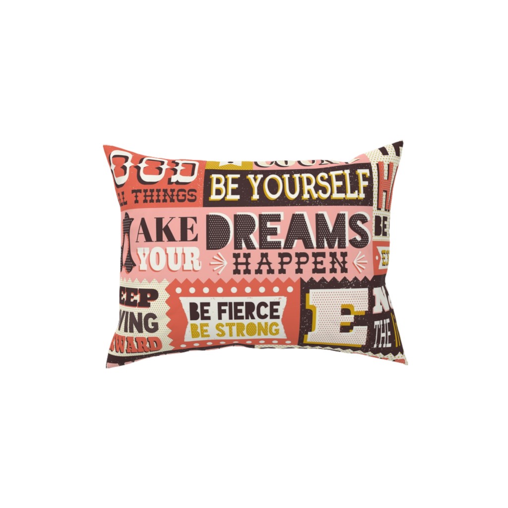 You Inspire Me - Multi Pillow, Woven, White, 12x16, Double Sided, Multicolor