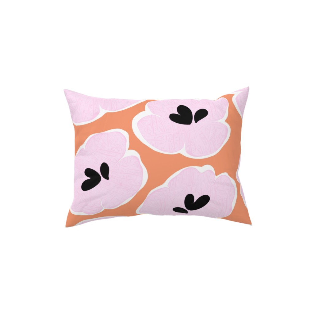 J�nn� Valo - Orange and Pink Pillow, Woven, White, 12x16, Double Sided, Pink