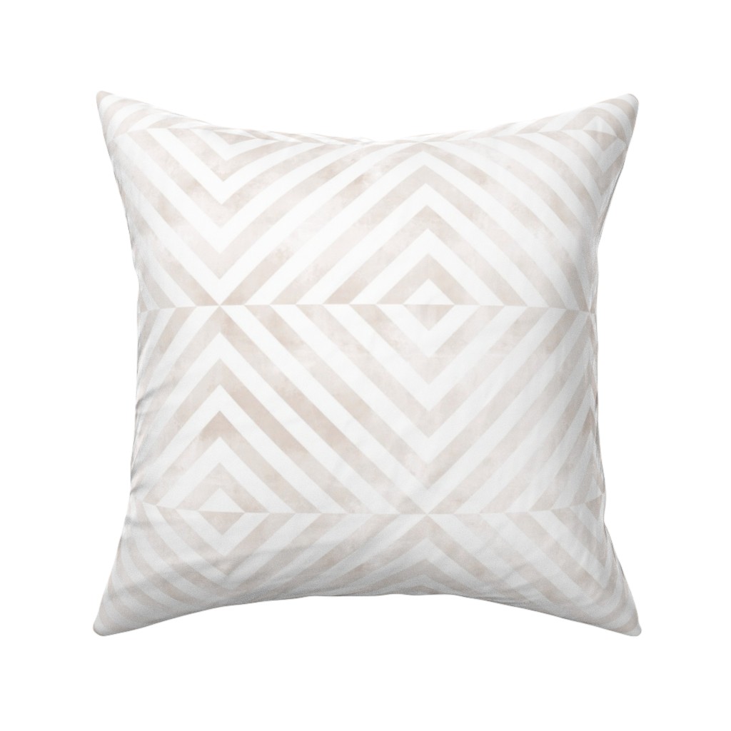 Soft Pink Angles Pillow, Woven, White, 16x16, Double Sided, White