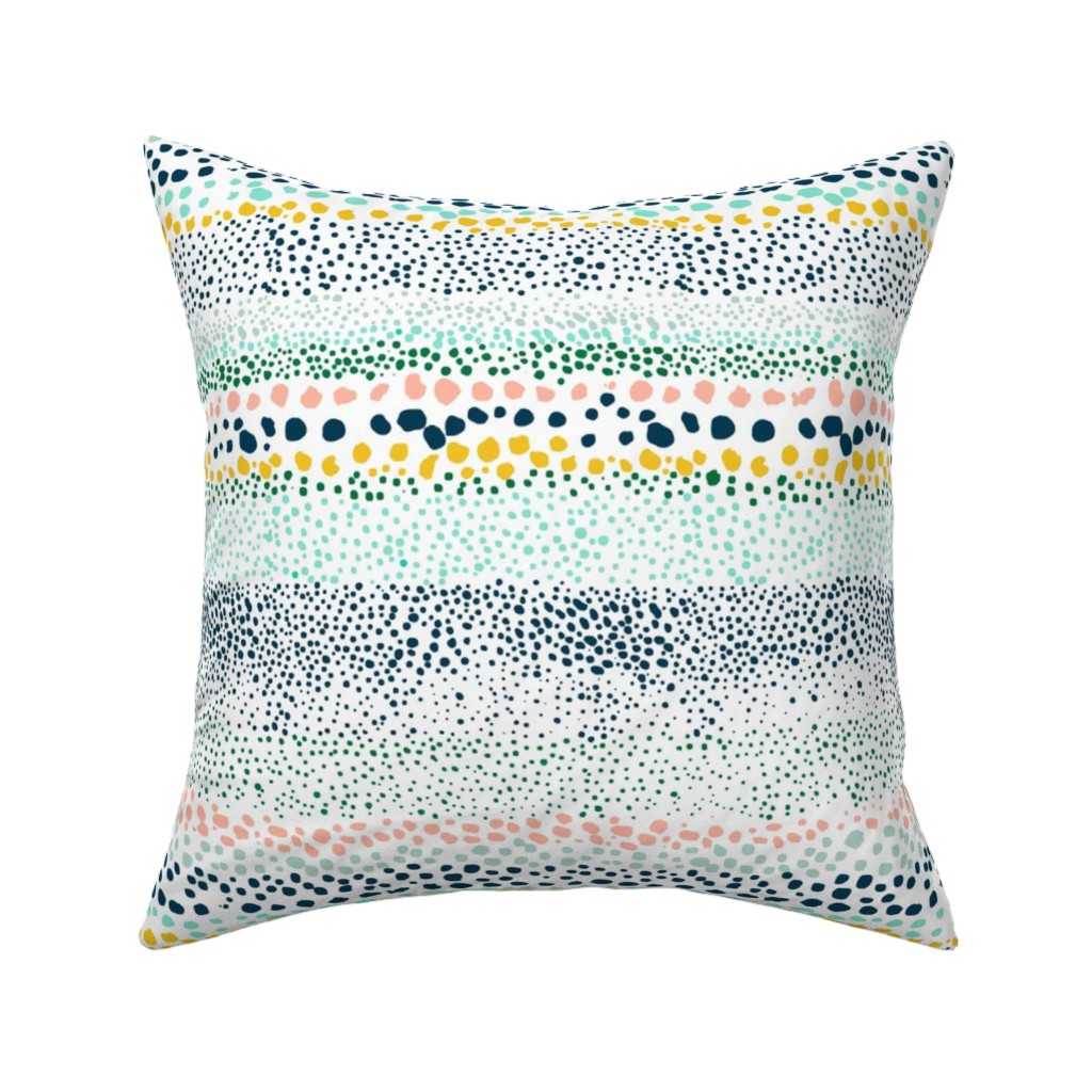 Little Textured Dots - Multi Pillow, Woven, White, 16x16, Double Sided, Multicolor