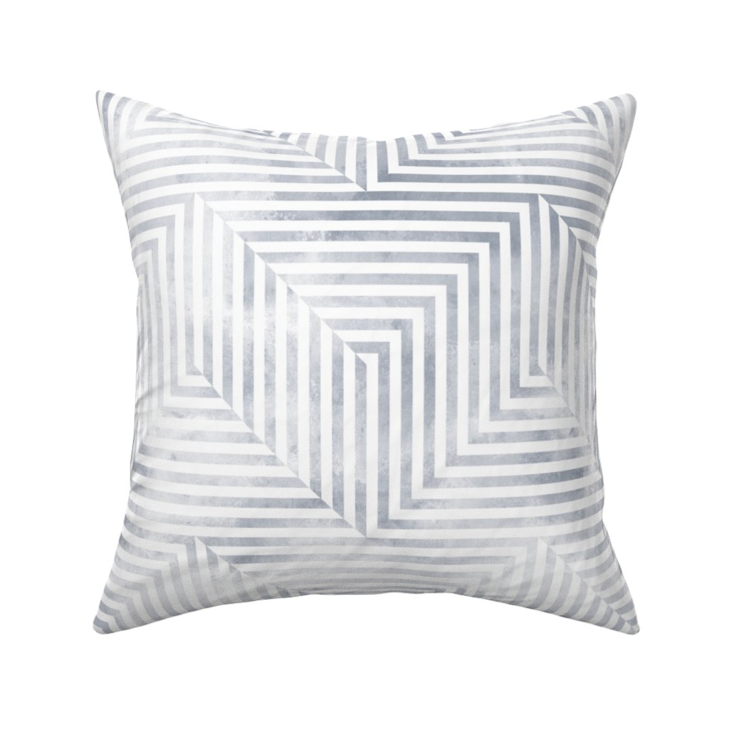 Baltimore - Soft Gray Pillow, Woven, White, 16x16, Double Sided, Gray, Gray