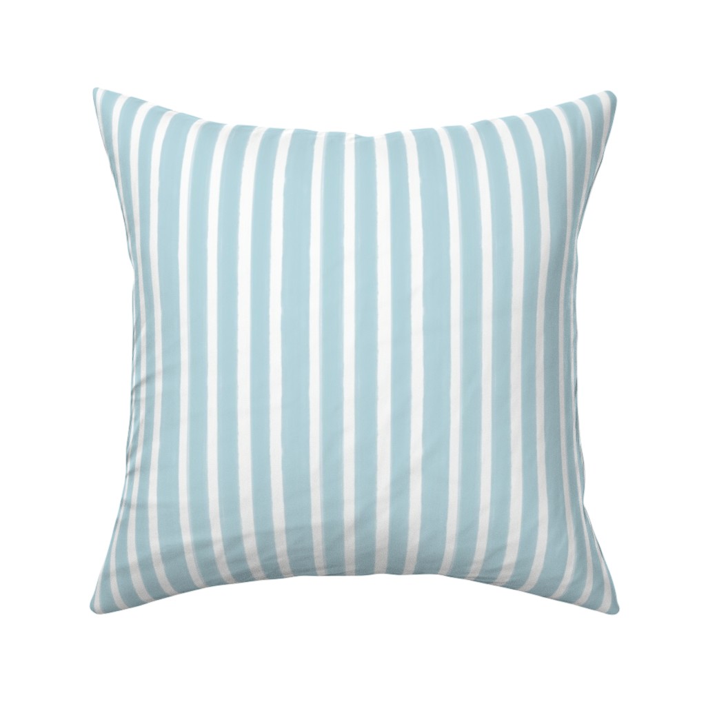 Galway - Pale Blue Pillow, Woven, White, 16x16, Double Sided, Blue, True Blue